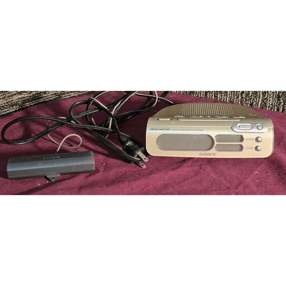 Sony Dream Machine Clock Radio AM/FM Alarm  Vintage Beige‎ + AM Antenna